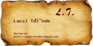 Laczi Tünde névjegykártya